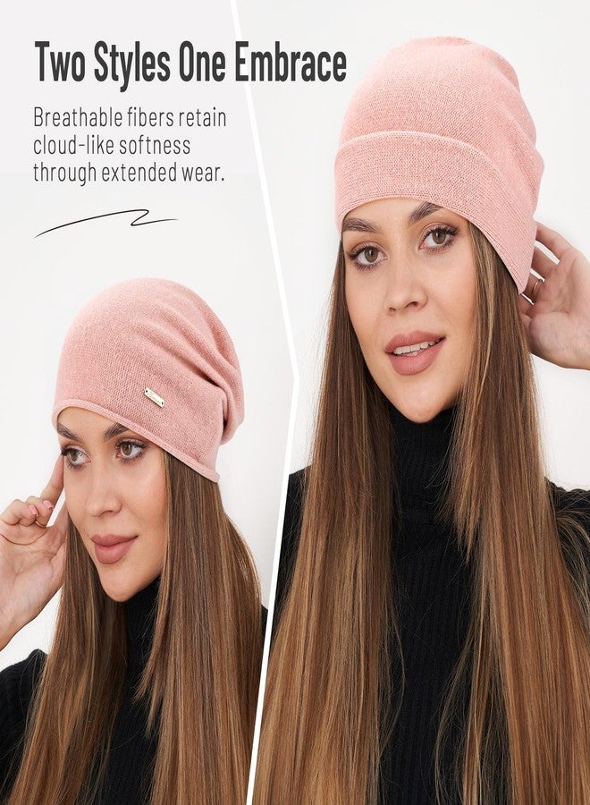 HAMUNI Wool Slouchy Beanie for Women,Soft Warm Beanies Hats- Lightweight & Breathable Skull Beanies Cap for Spring,Fall, Winter - Image 4